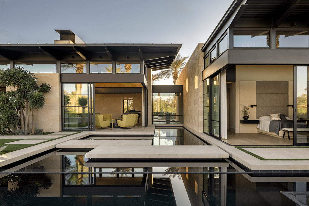 Una casa contemporánea en medio de las palmeras de california 