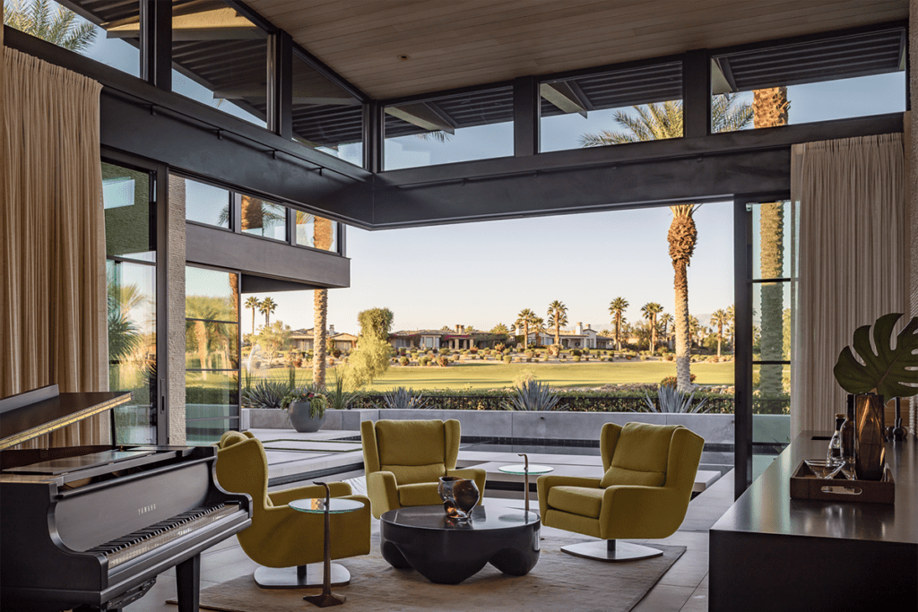 Una casa contemporánea en medio de las palmeras de california 