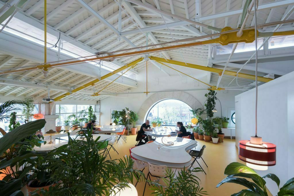 Una oficina creativa con más de 1. 000 plantas y árboles en su interior