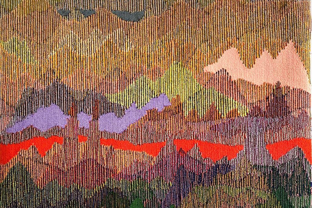 Studio vanessa valero: tapetes abstractos inspirados en la cordillera