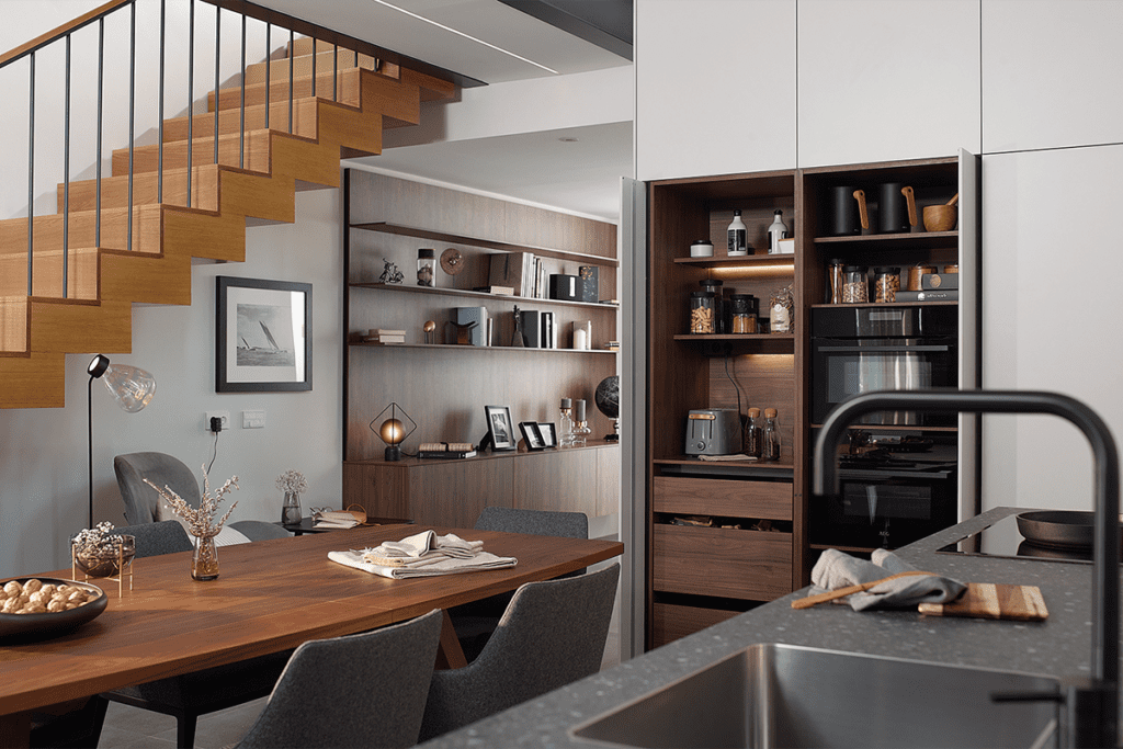 Esta cocina fue diseñada para lograr una pulcra funcionalidad