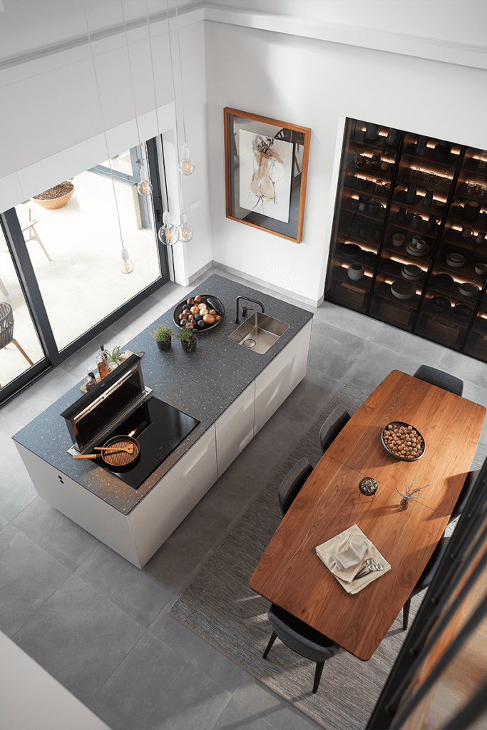 Esta cocina fue diseñada para lograr una pulcra funcionalidad