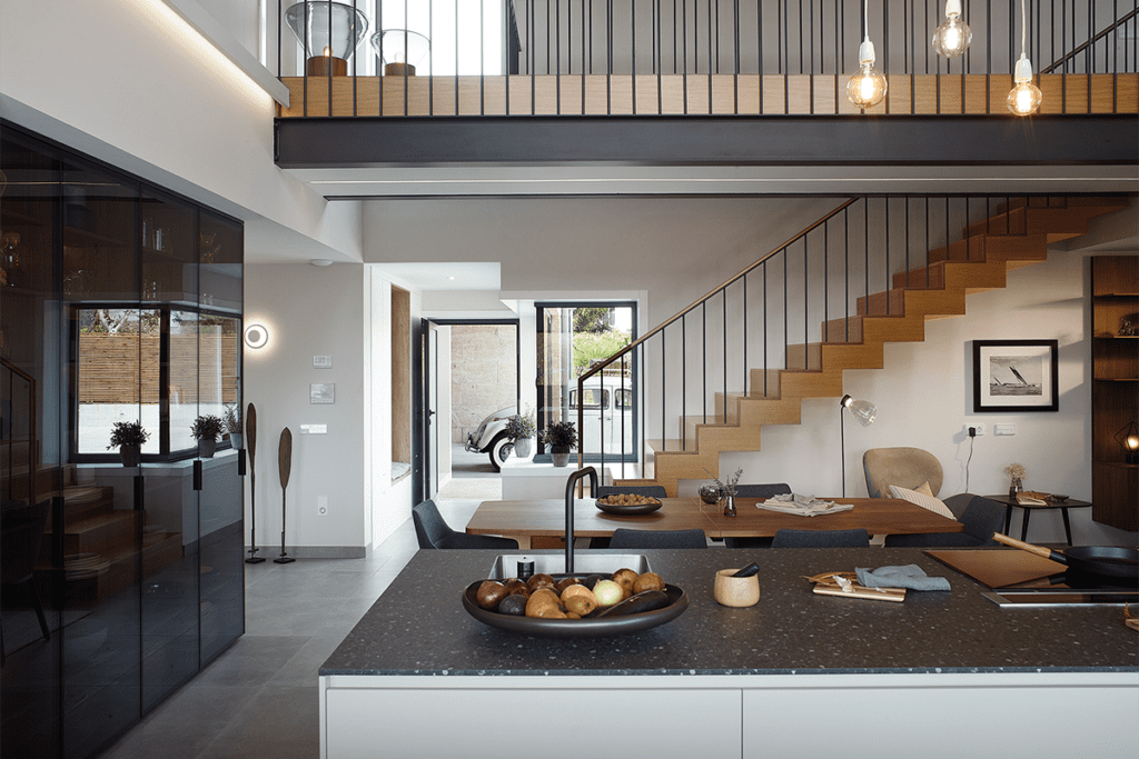 Esta cocina fue diseñada para lograr una pulcra funcionalidad