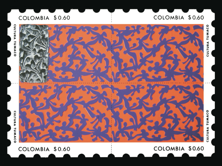 El saber ver de dicken castro Estampilla diseñada para participar en la bienal de artes gráficas de cali. Obtuvo una mención.