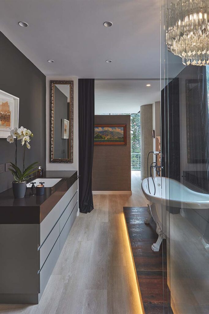 Diseño baño con arte