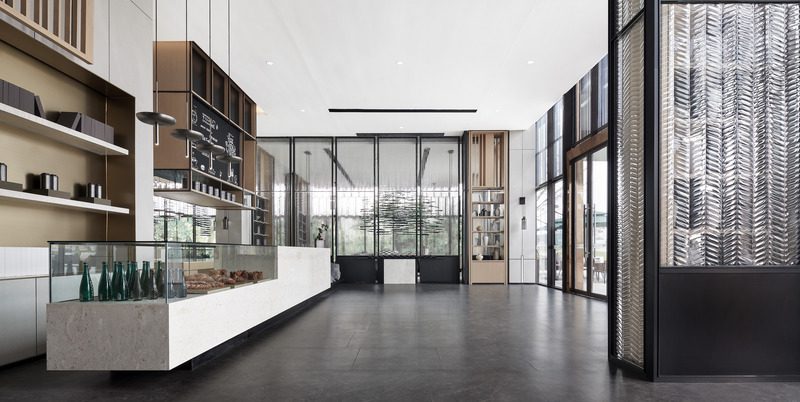 Una mansión que invita a la calma en un bosque urbano de china