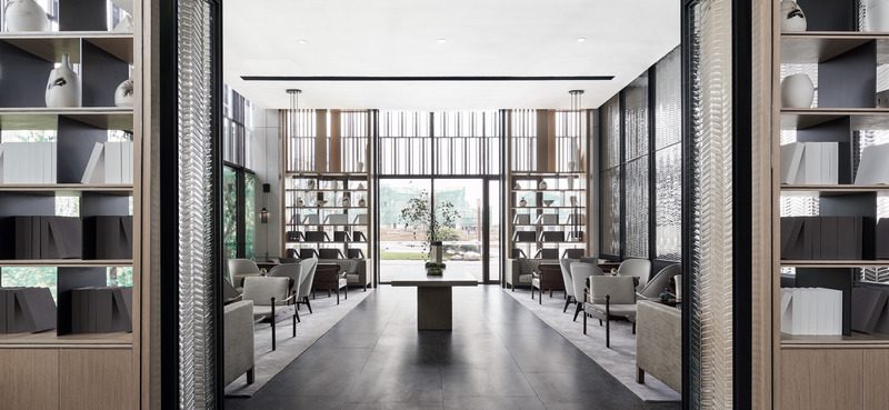 Una mansión que invita a la calma en un bosque urbano de china