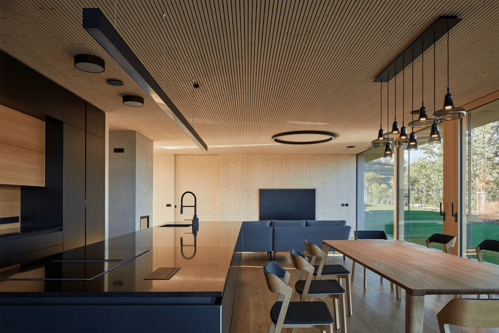 En esta casa la vegetación del exterior impregna en el interior de la obra En esta casa la vegetación del exterior impregna en el interior de la obra