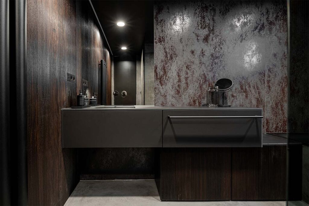 diseño de apartamento brutalista