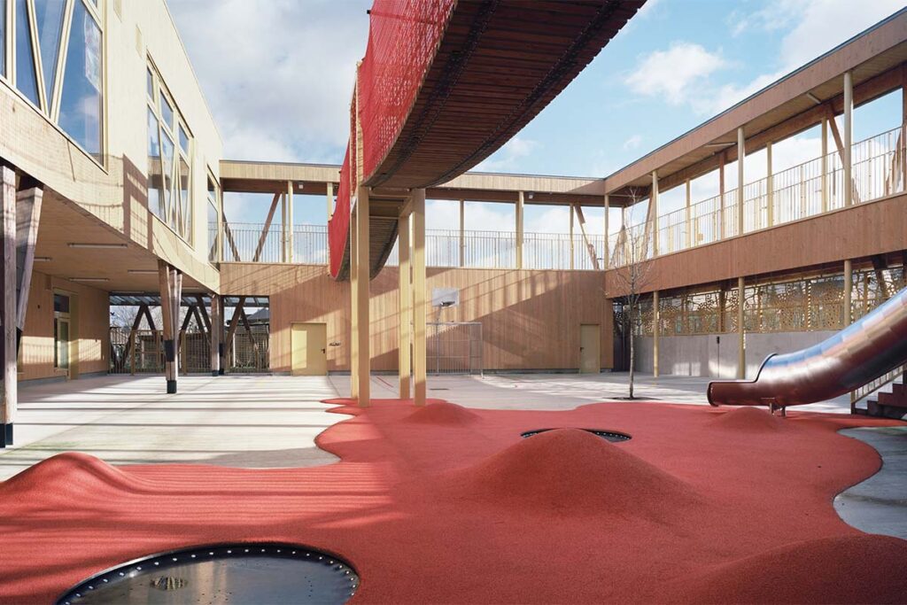 r2k architecte Escuela Oiseau Lyre 10 Una escuela en Francia con un diseño nórdico, biofílico y sostenible