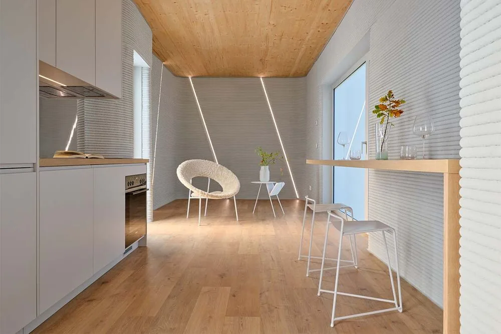 Esta casita sostenible está impresa en 3d con hormigón Esta casita sostenible está impresa en 3d con hormigón