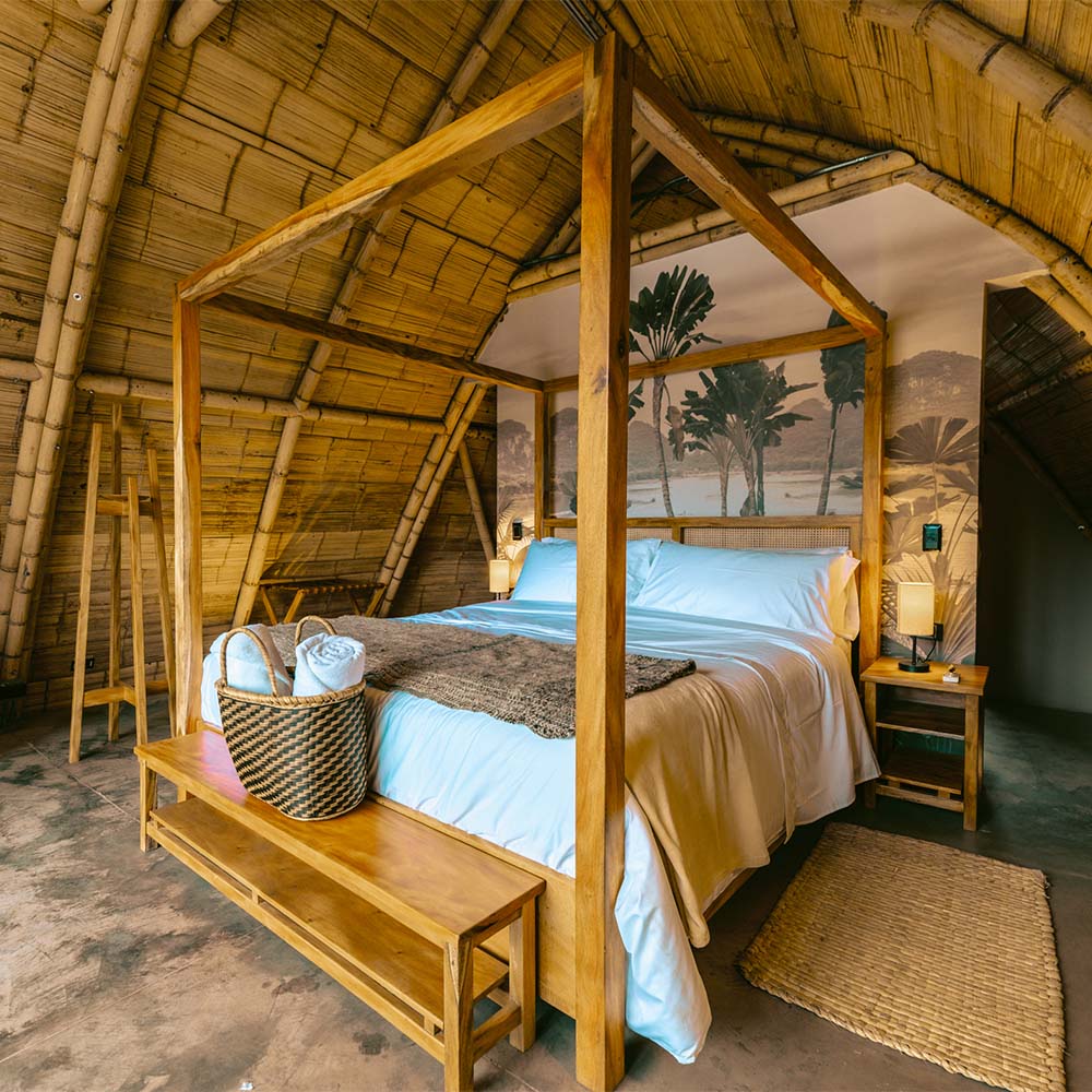 El principio detrás del diseño de este hotel en ráquira, boyacá, es el bambú